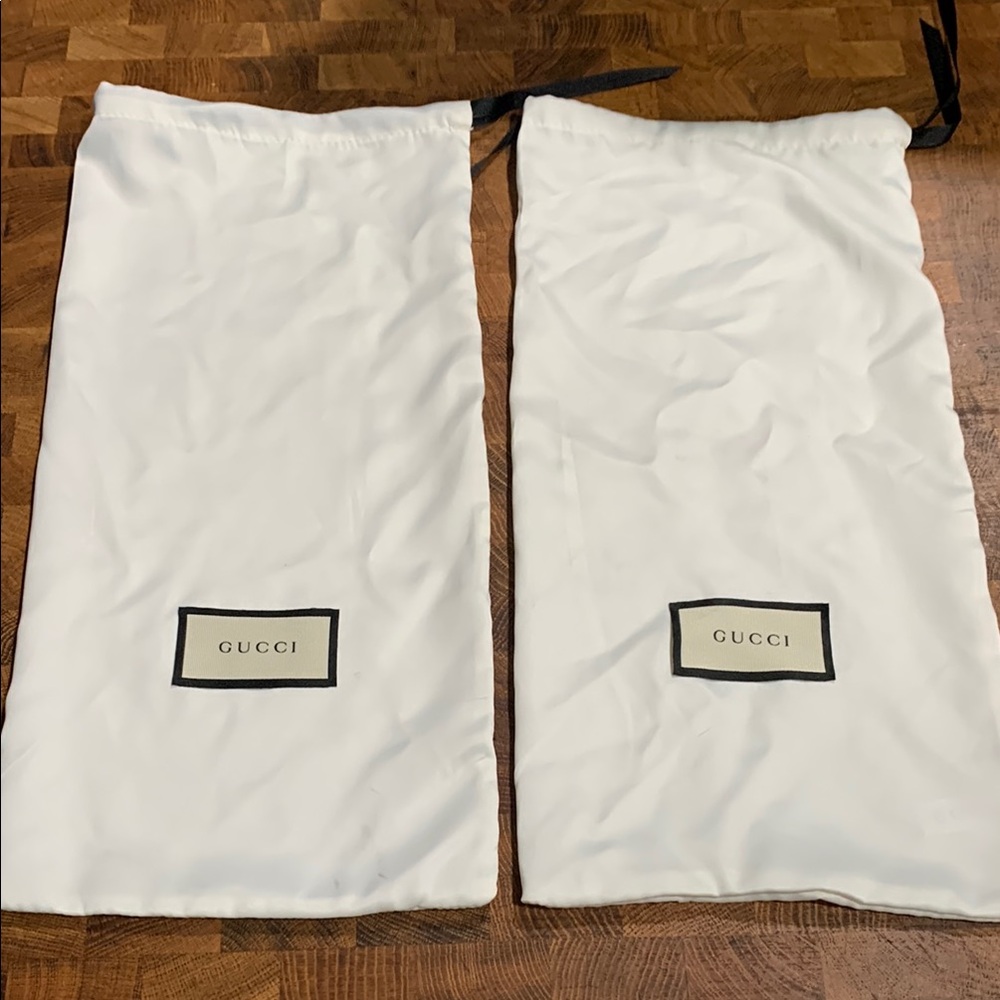 Gucci White Dust Bags